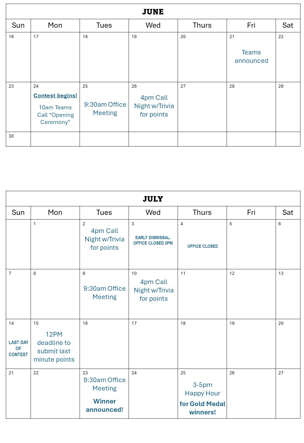 GMS.com calendar